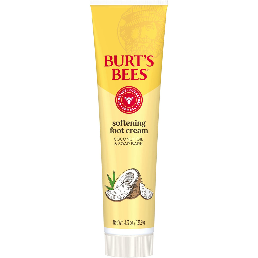 Three-pack Burt's Bees foot cream packaging for home and travel.