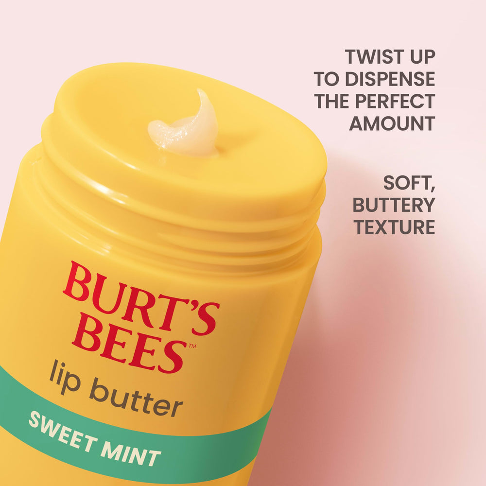 Acabado suave y translúcido de Burt's Bees Sweet Mint Lip Butter