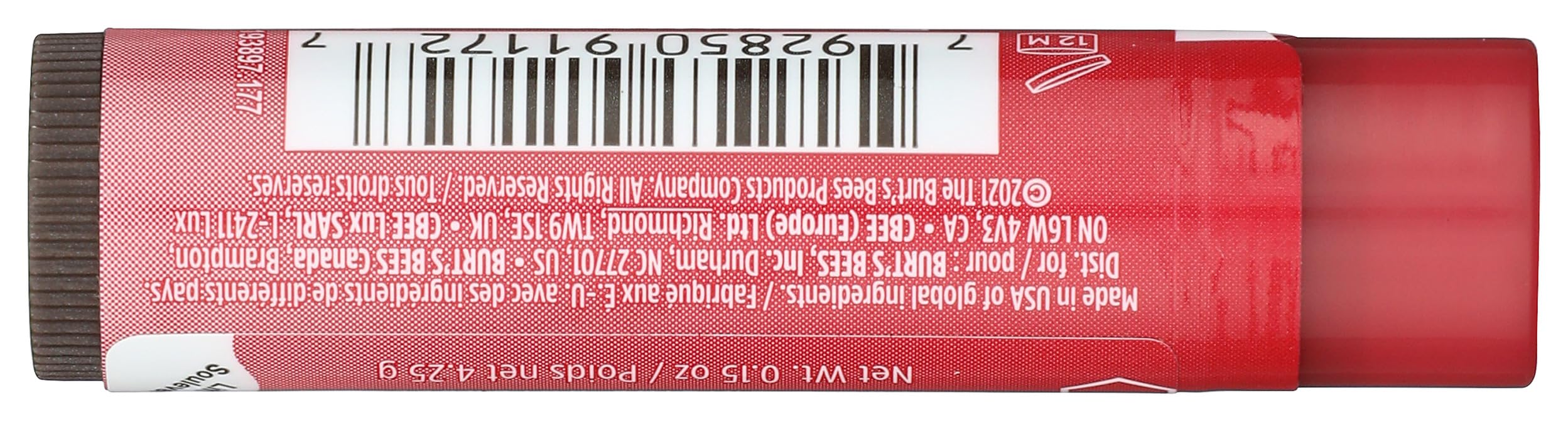 Burt's Bees Magnolia tint swatch highlights subtle color and shine