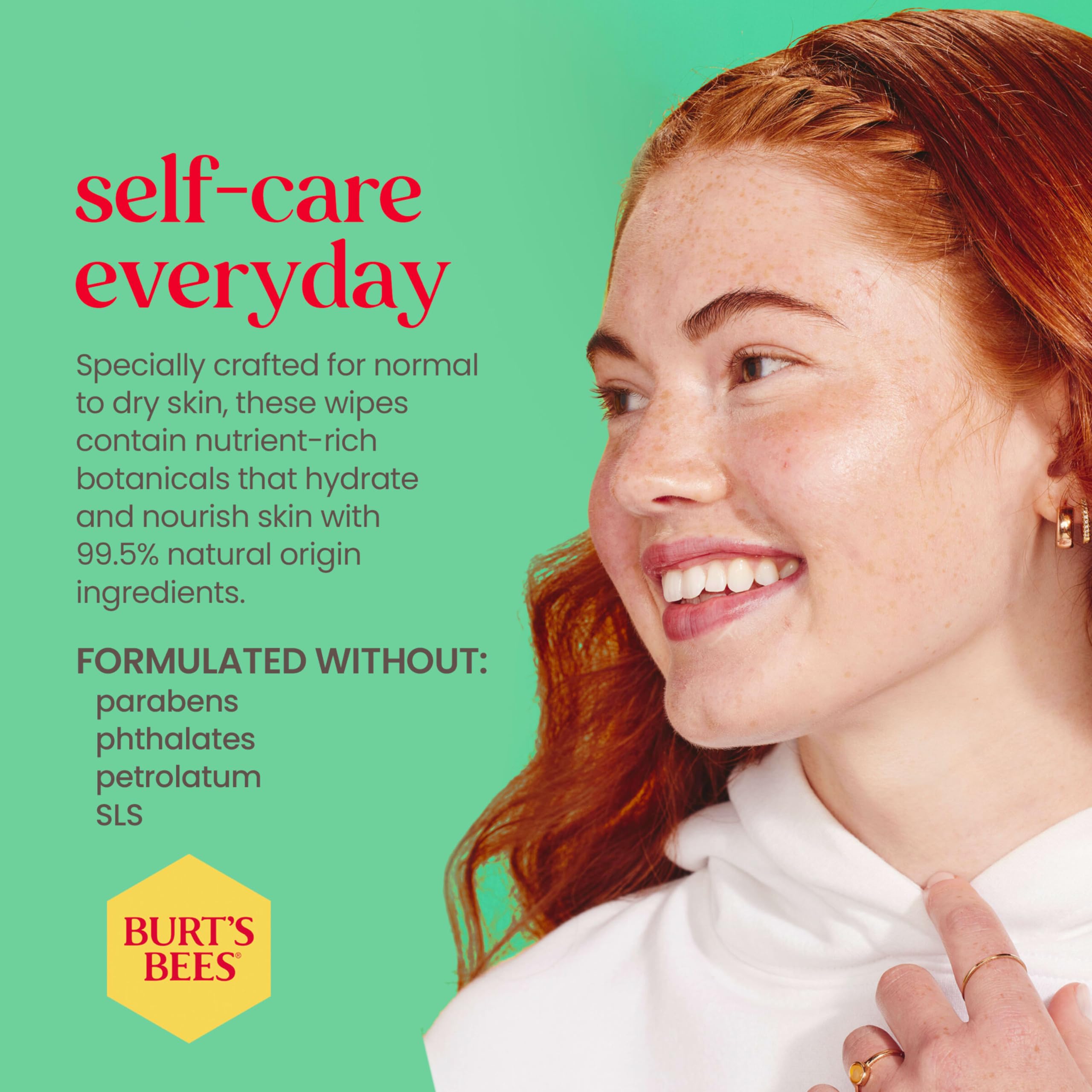 Burt's Bees sin parabenos ni SLS; cuidado natural para rostro sensible