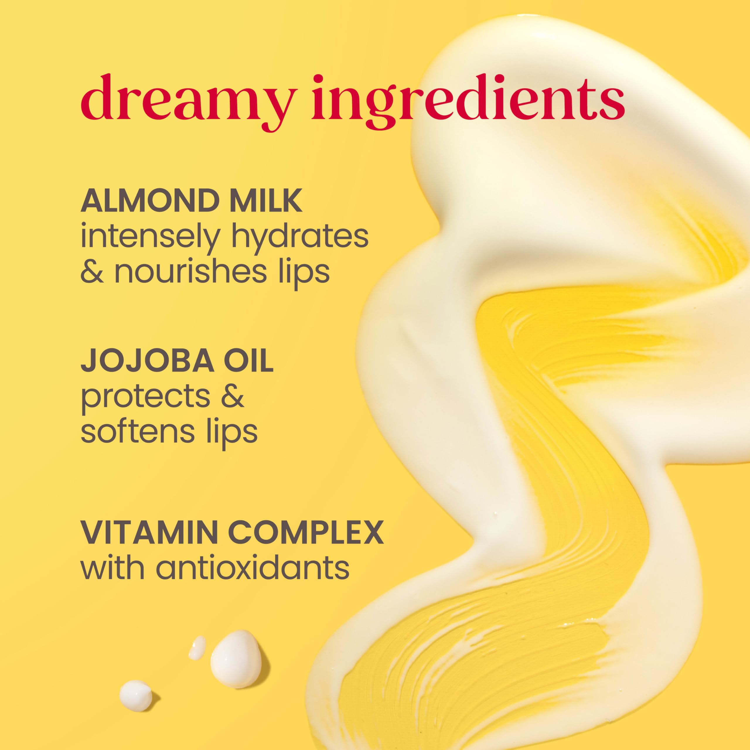 Pleasant toasted coconut aroma from Burts Bees Lip Milk during application