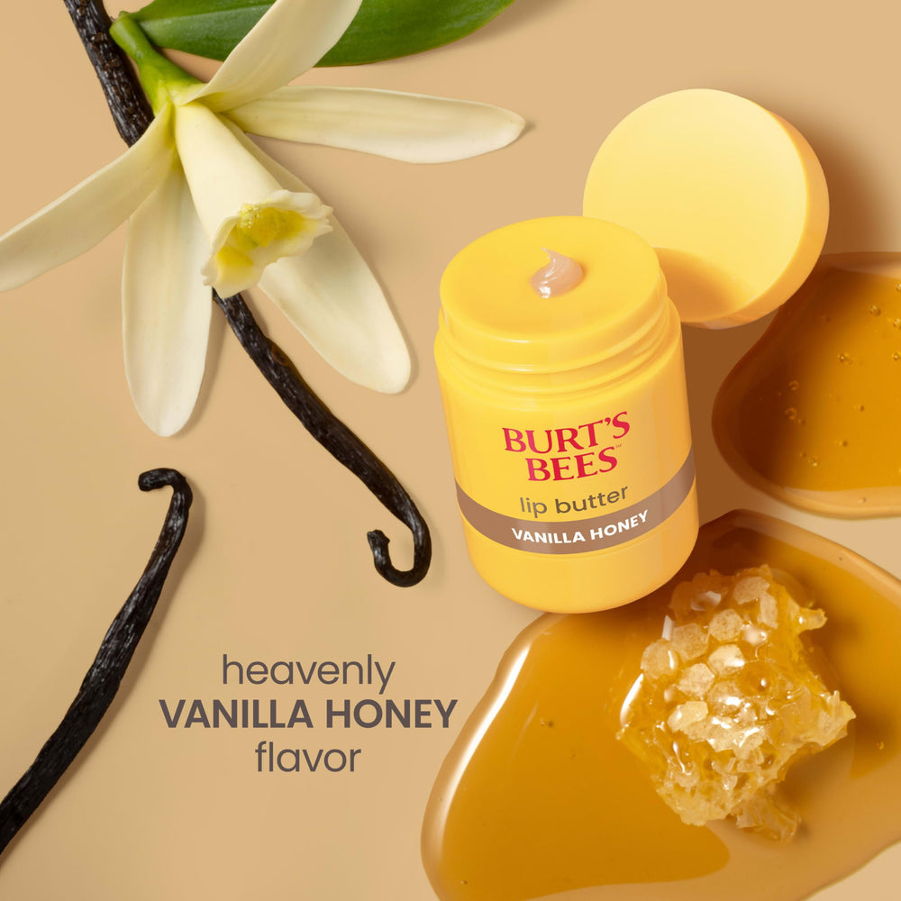 Burt's Bees Vanilla Honey Lip Butter Leaping Bunny certified cruelty-free skincare