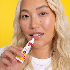 Packaging image showing 0.35 oz tube, easy to carry in a pocket.