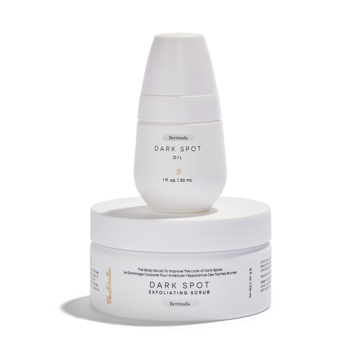 Bushbalm Bermuda Dark Spot Oil 30 ml bottle promotes brightening and smooth skin.