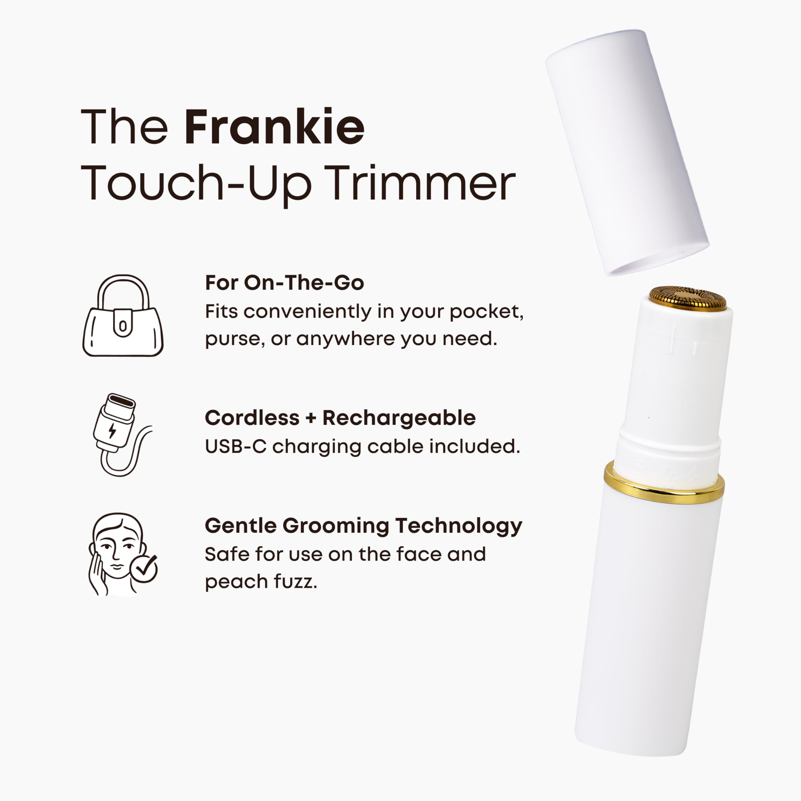 Bushbalm Frankie bikini trim targets stray hairs for confident bikini line.