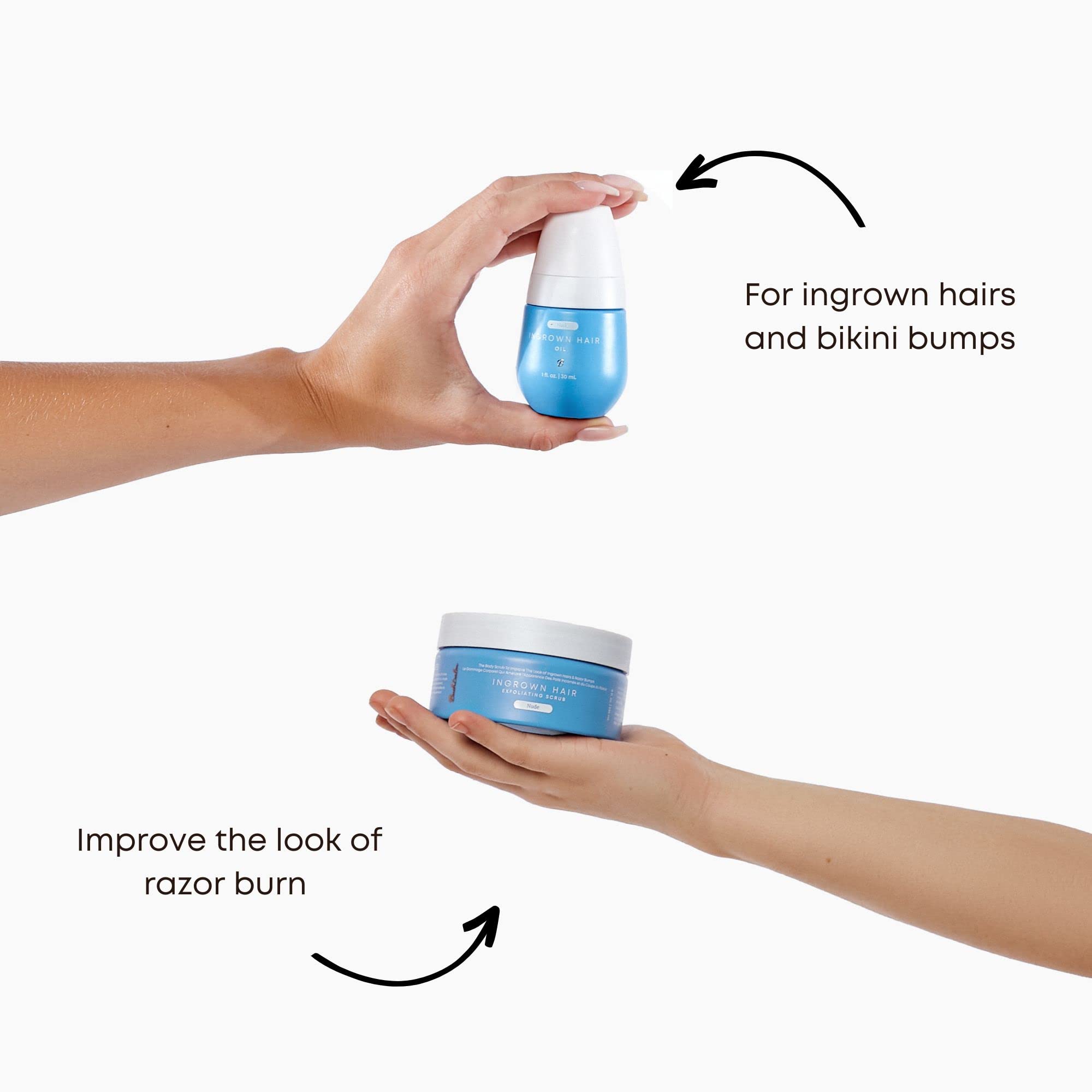Bushbalm Nude Scrub exfoliation action captured for radiant skin without harsh scrubs.