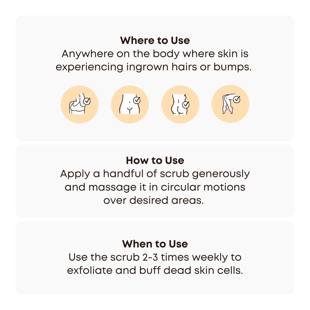 Shower scene showing scrub being rinsed away after exfoliation