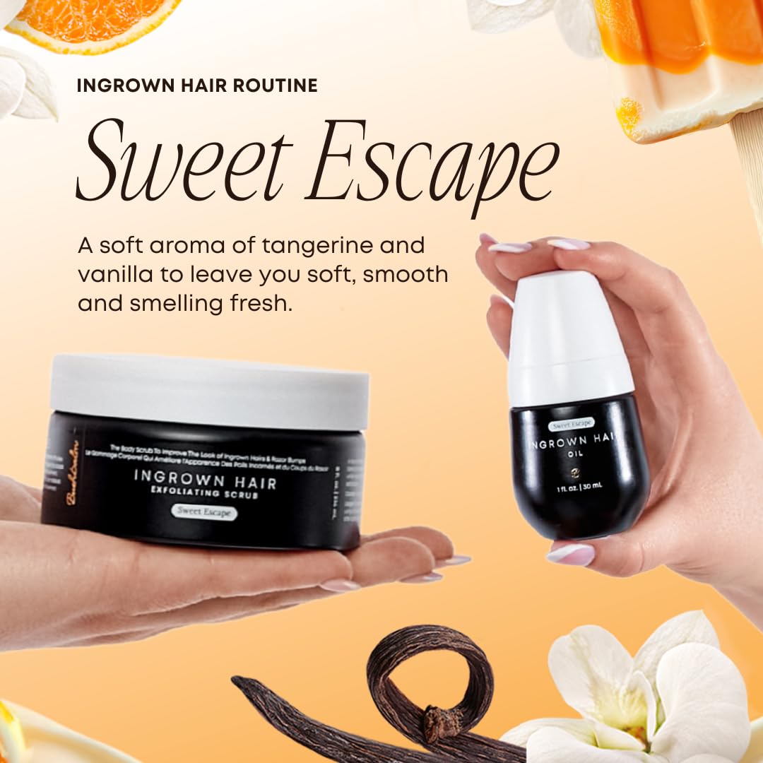 Underarms exfoliation with Bushbalm scrub to reduce bumps