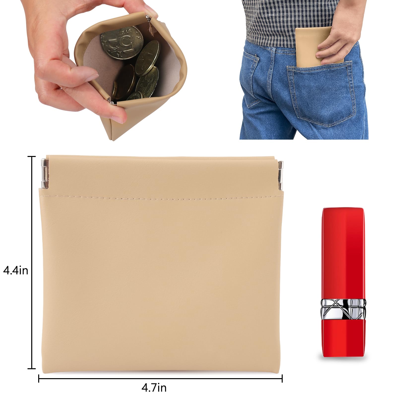 BUSOHA mini portable cosmetic bag shown in compact form for easy organization.