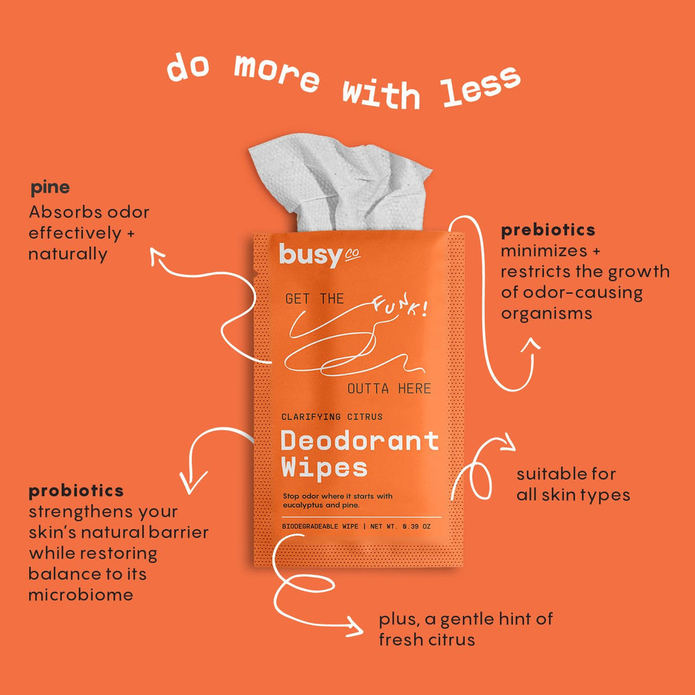 BUSYCO Refresh Line: textura suave de toallita que brinda sensación fresca
