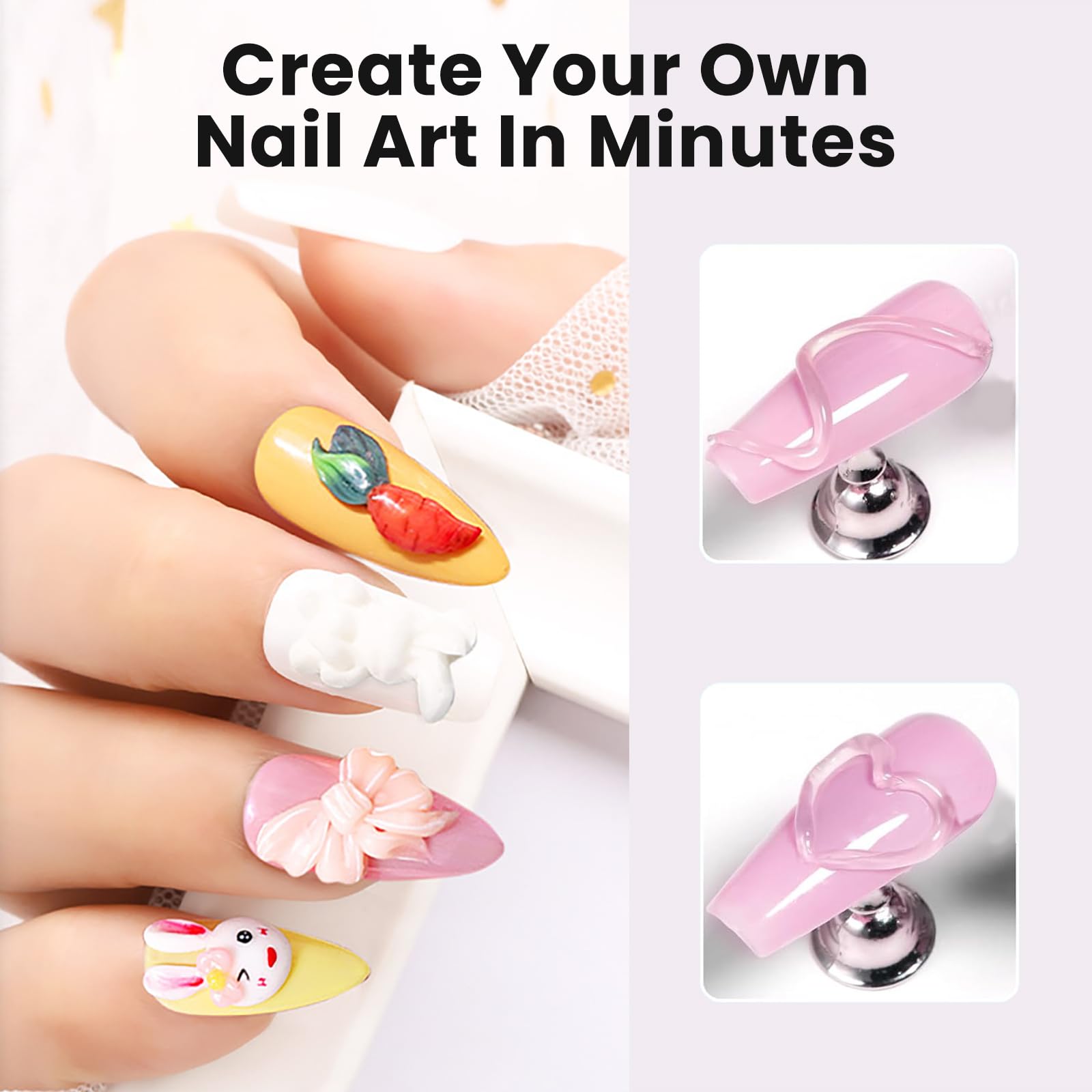 BUTIBBJA modelado de uñas con gel 3D para volumen.