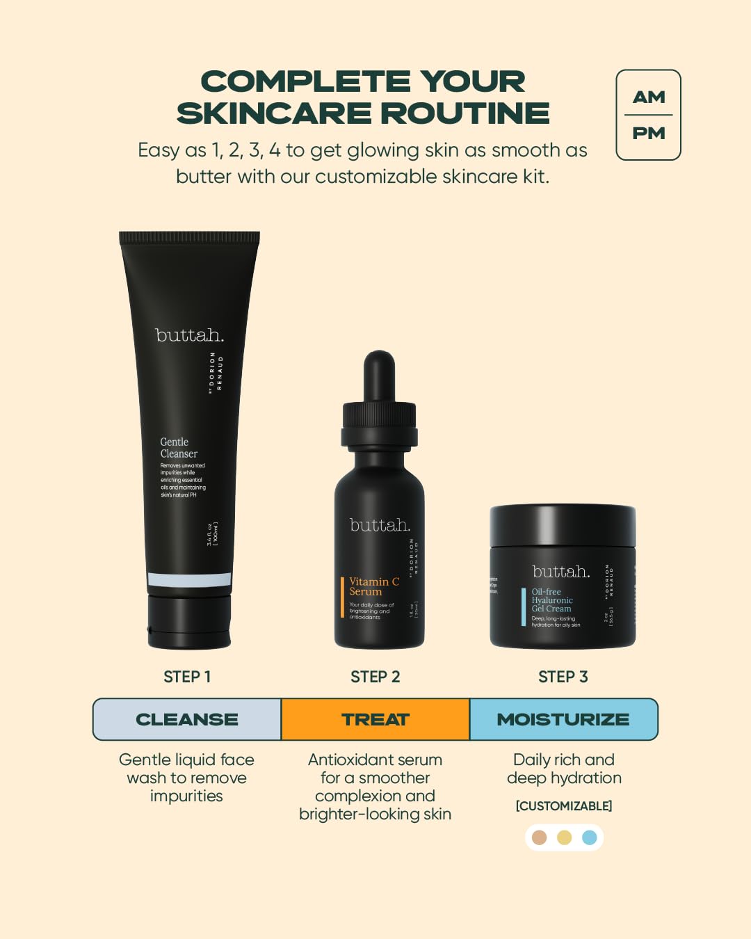 Buttah Skin by Dorion Renaud packaging and label highlight barrier-friendly formula.
