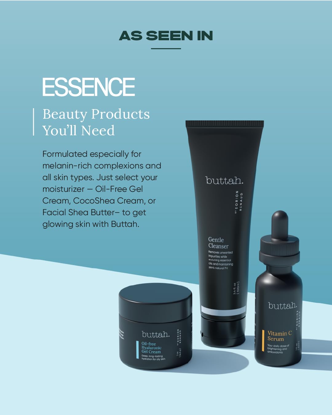 Buttah Skin by Dorion Renaud product shot shows balanced hydration for oily to combination skin.