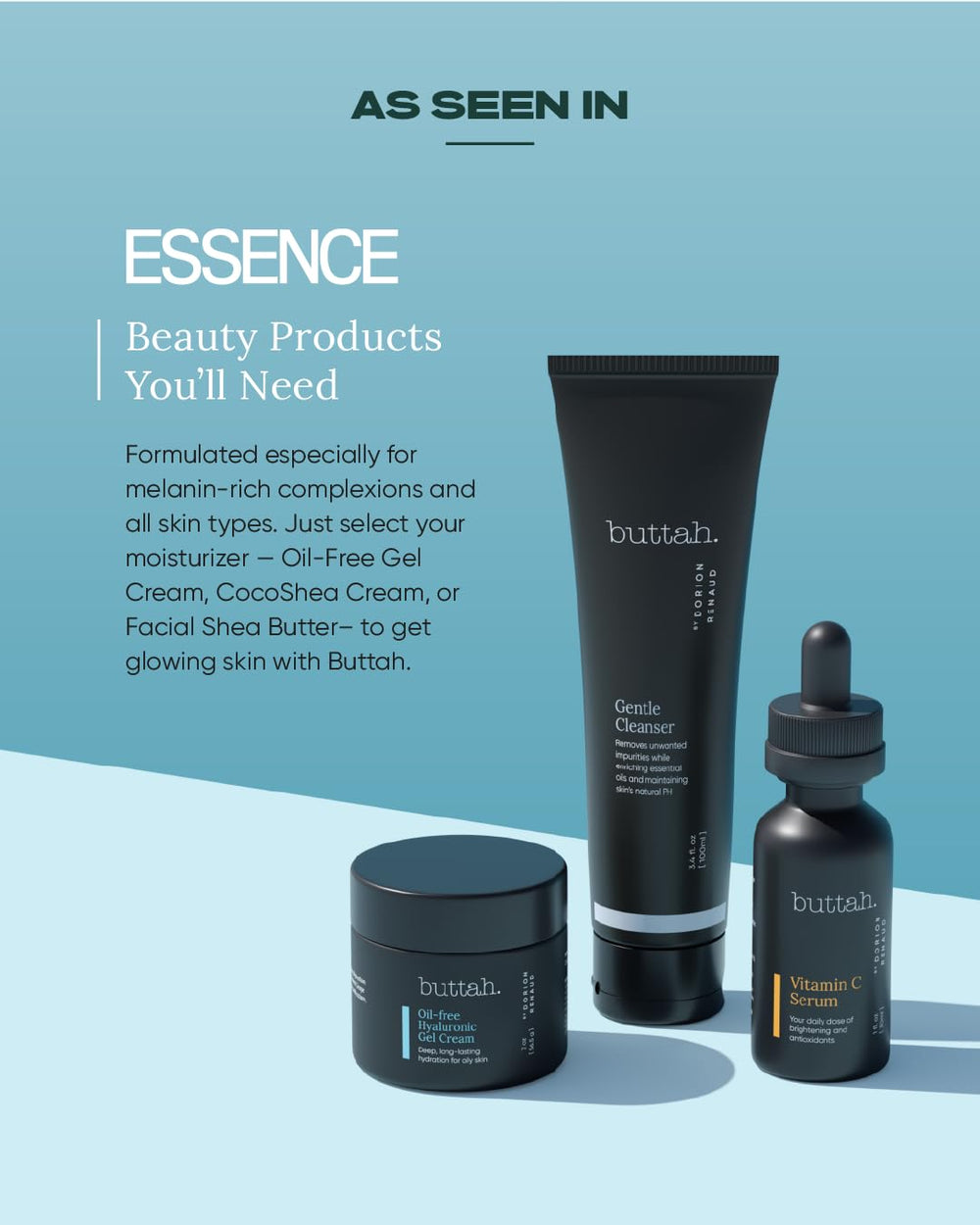 Buttah Skin by Dorion Renaud product shot shows balanced hydration for oily to combination skin.
