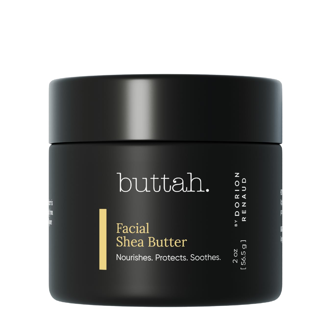 Buttah Skin Facial Shea Butter 2oz: enfoque aplicación suave para hidratación duradera.