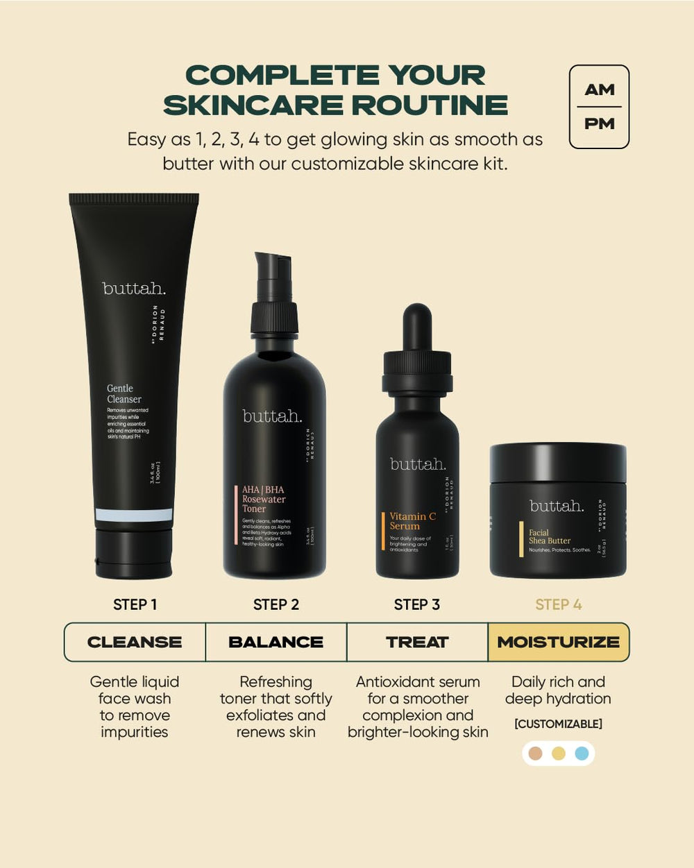 Buttah Skin Facial Shea Butter 2oz: enfoque cuidado suave y natural para la piel.