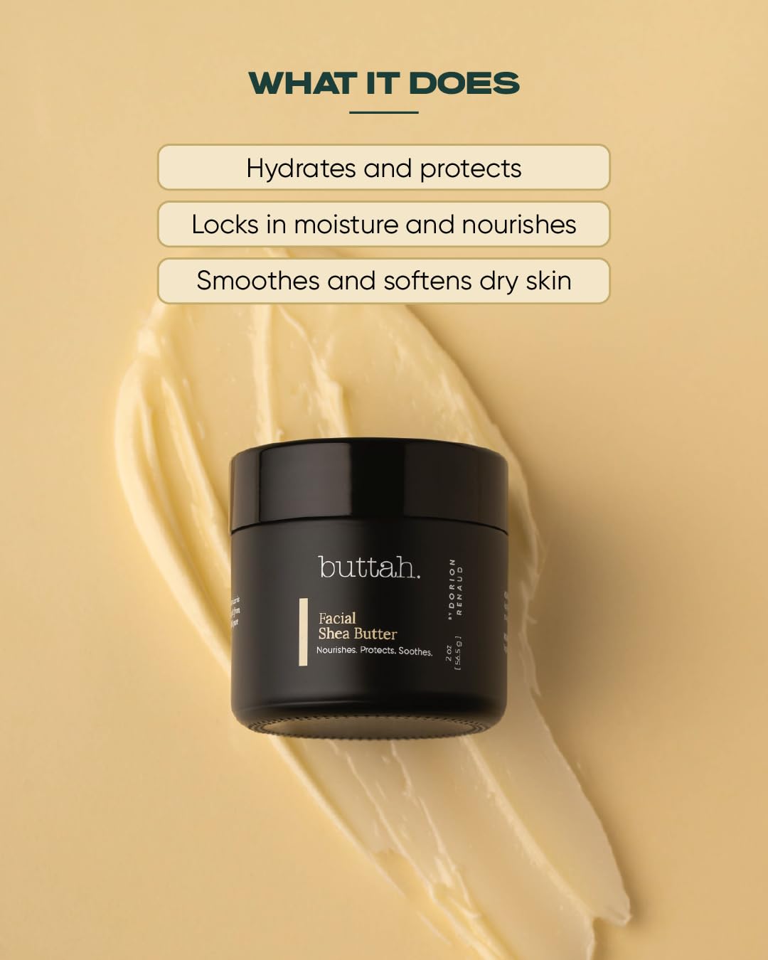 Buttah Skin Facial Shea Butter 2oz: enfoque nutricion-profundad para piel seca.