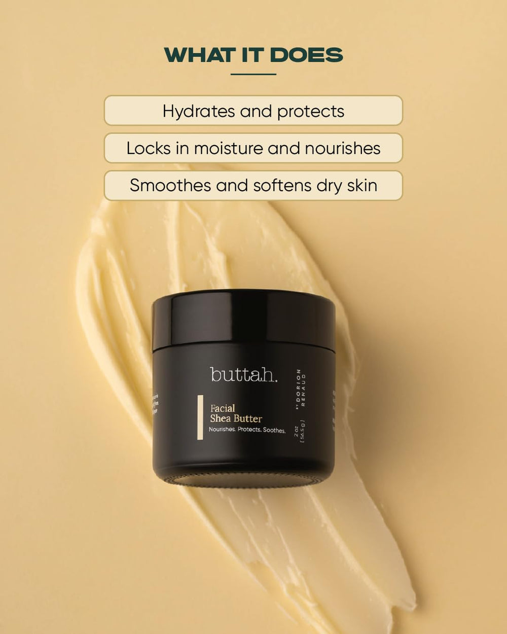 Buttah Skin Facial Shea Butter 2oz: enfoque nutricion-profundad para piel seca.