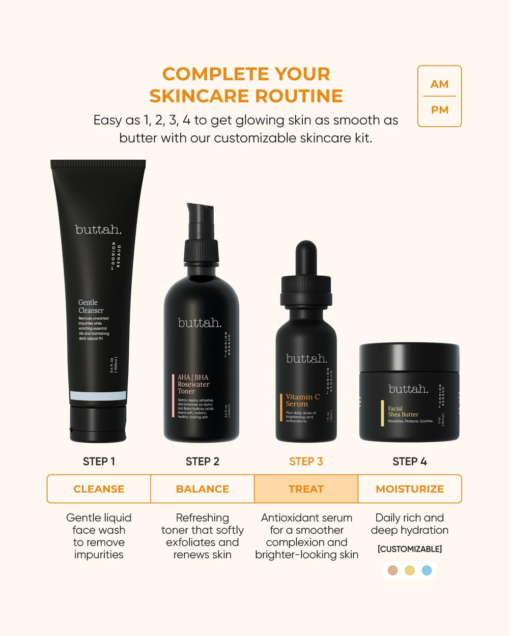 Buttah Skin Vitamin C Serum texture close-up reveals lightweight formula.
