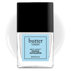 Butter London Melt Away Cuticle Exfoliator bottle for on-the-go nail care.