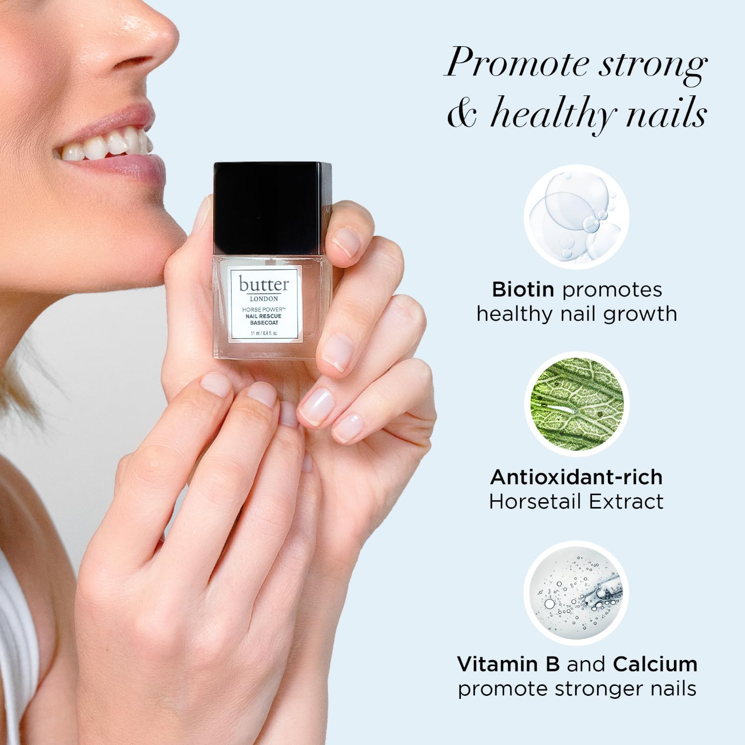 Butter London basecoat con uñas más fuertes para un aspecto saludable
