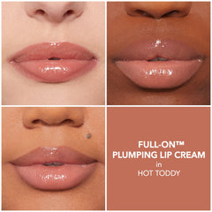 BUXOM Full-On Lip Cream Hot Toddy applicator delivering a tingly gloss.