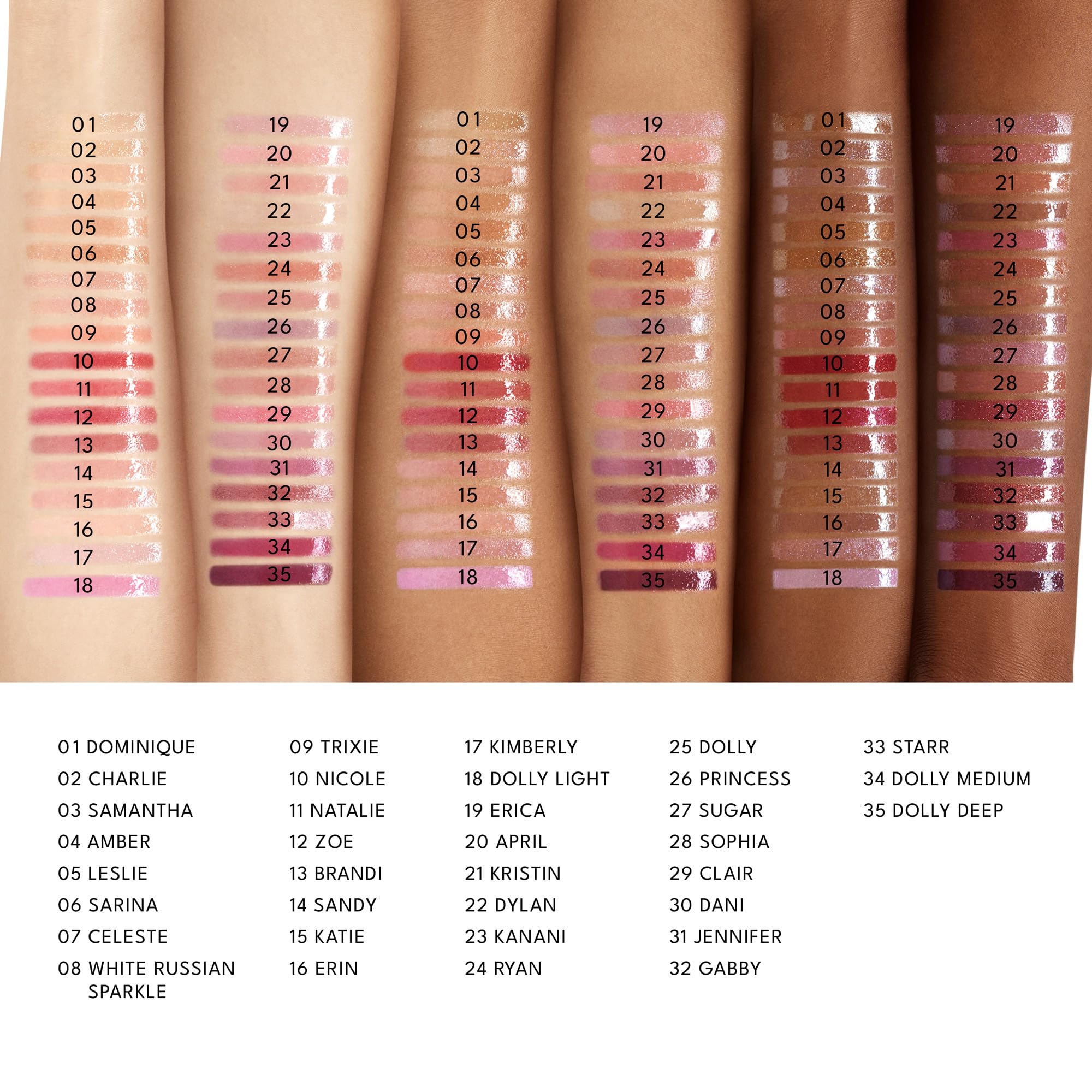 Shades range from rich plums to pearlescent finishes.