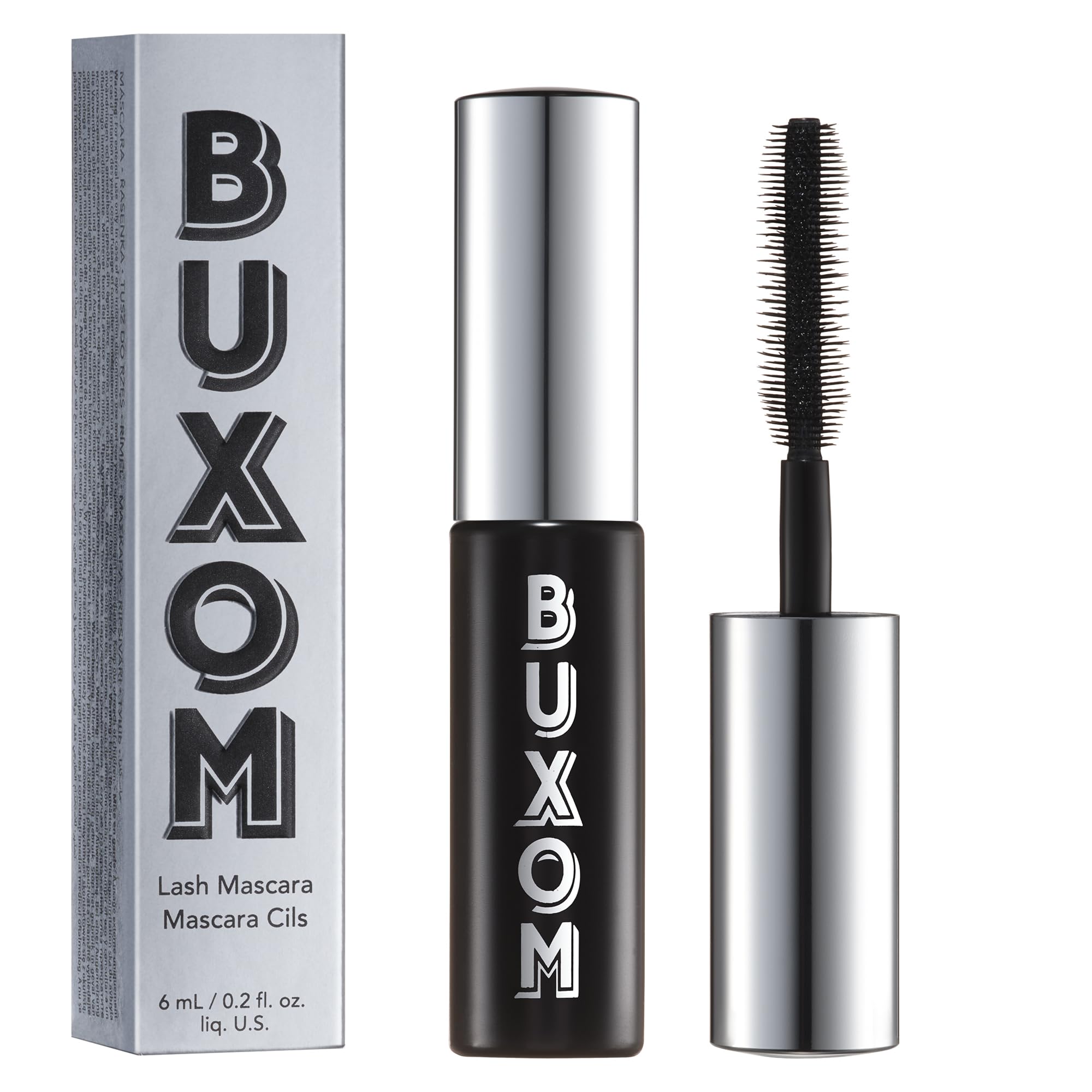 BUXOM máscara voluminizante de pestañas: aplicación suave para definición.