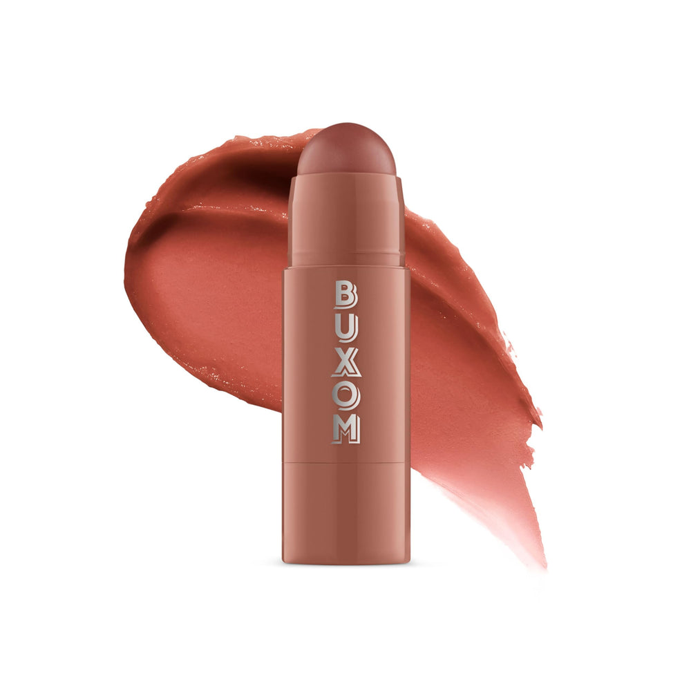 Buxom Power-Full Lip Balm tube shows inner glow and instant hydration.