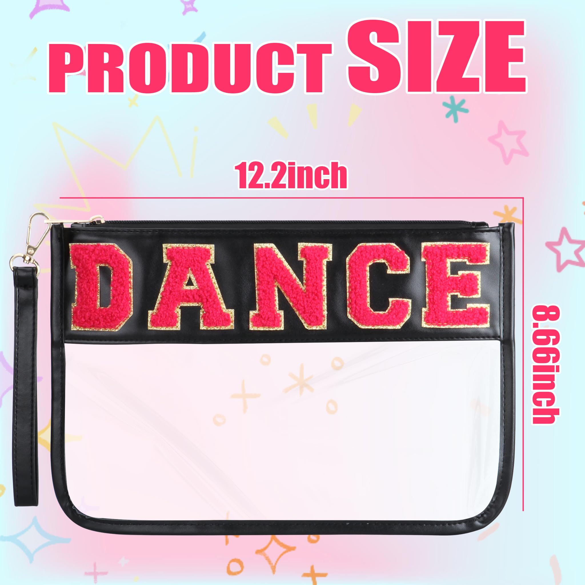 BuyCard chenille patch cosmetic bag with customizable team spirit display.