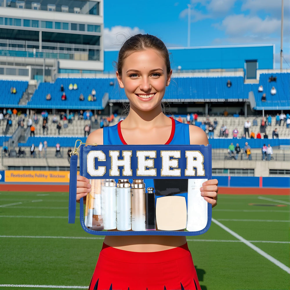 BuyCard varsity cheer accessory cosmetic bag appeals to cheerleaders and daily use.