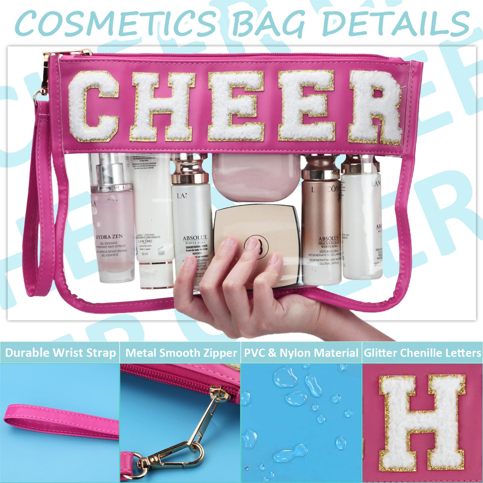 BuyCard Varsity Patch Flat Pouch highlights embroidered designs for cheer gifts.
