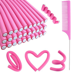 Buytta flexi rods 30-piece set displayed, ideal for heat-free curls.