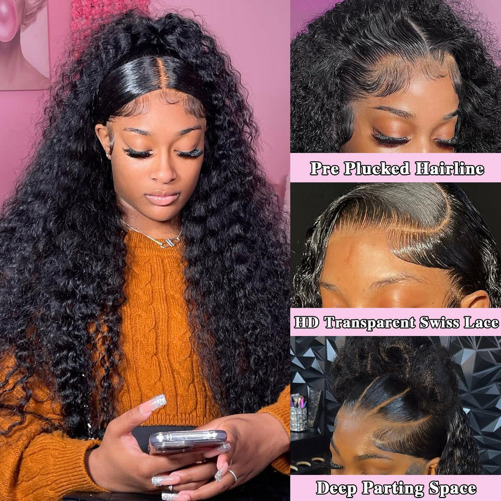 BWDWST 13x6 HD lace wig, pre-plucked hairline for natural look.
