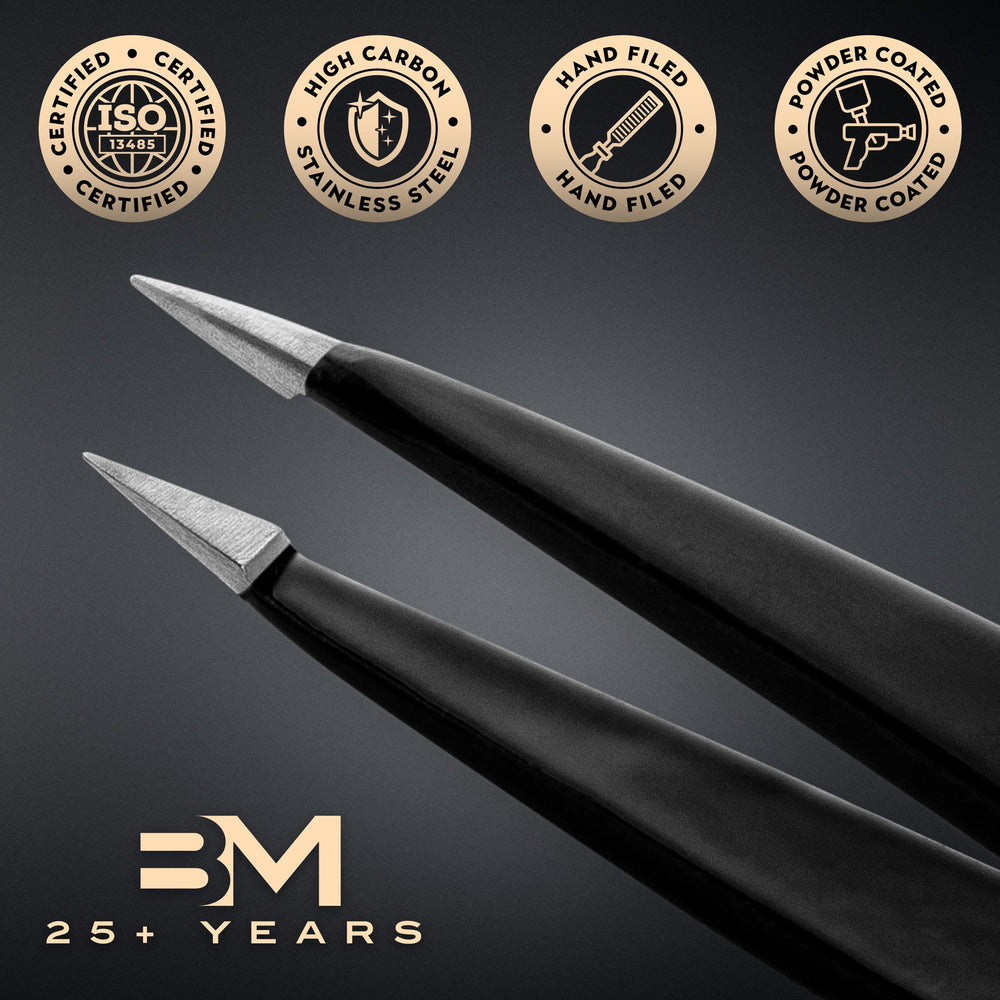 Hand-filed tips ensure alignment and sharp grip on every use.