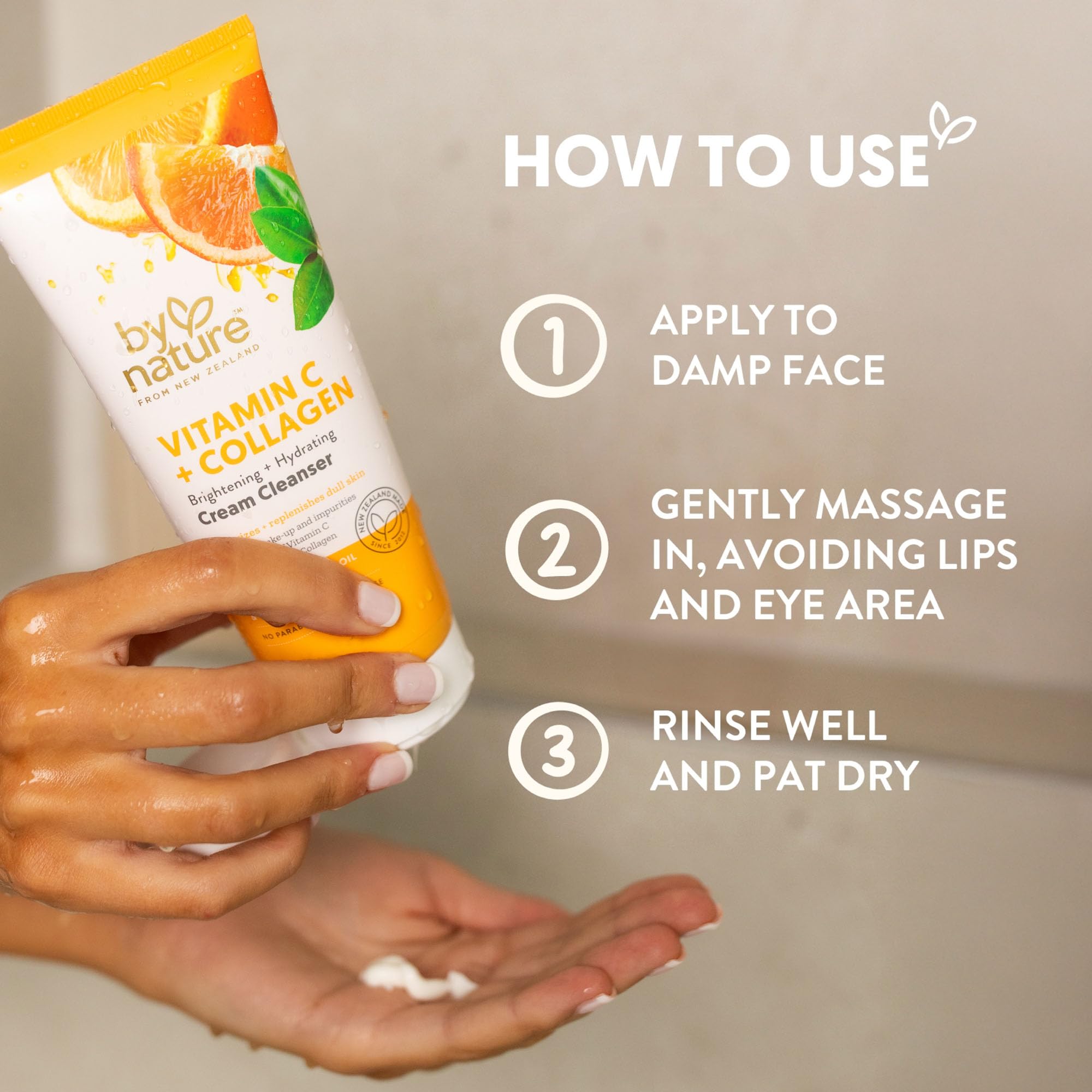 By Nature daily makeup removal and facial cleansing in one step.
