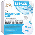 By Nature 2% Hyaluronic Acid Sheet Mask – Deep Hydration for Dry & Sensitive Skin (NZ Made, Pack of 12)