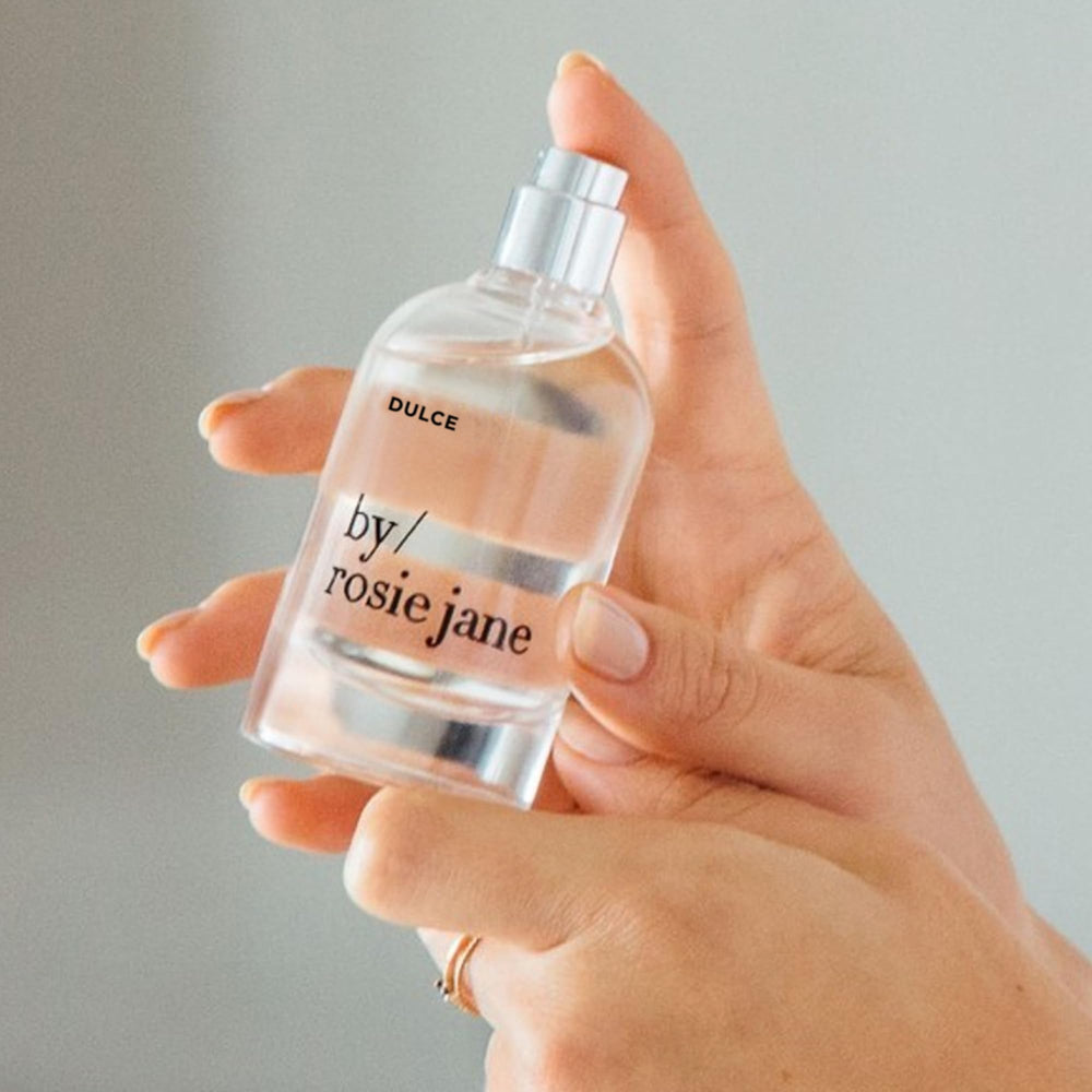 Spritz application on skin demonstrates easy, even fragrance distribution