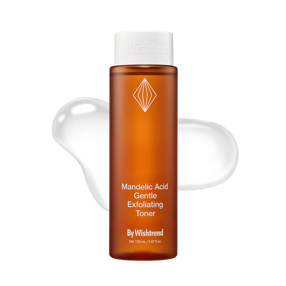 BY WISHTREND ácido mandélico, tónico exfoliante suave, botella para piel suave.