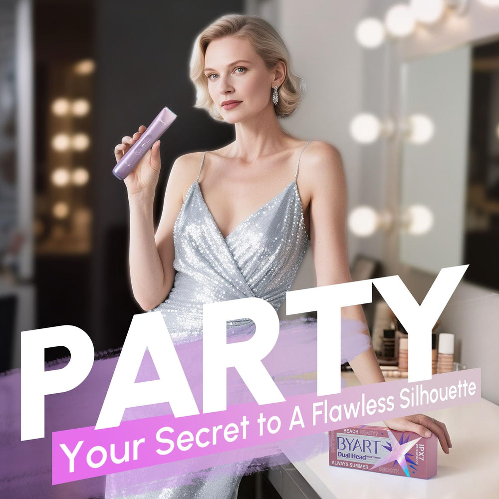 BYART bikini trimmer easy-clean rinse under running water.