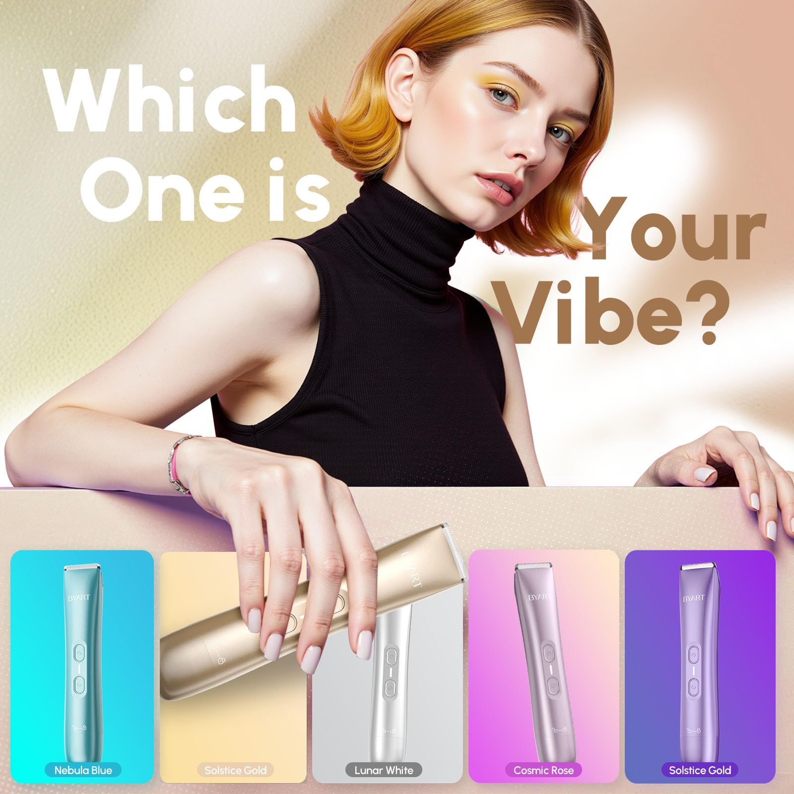 BYART no-nick skin-friendly blades glide along curves for everyday use