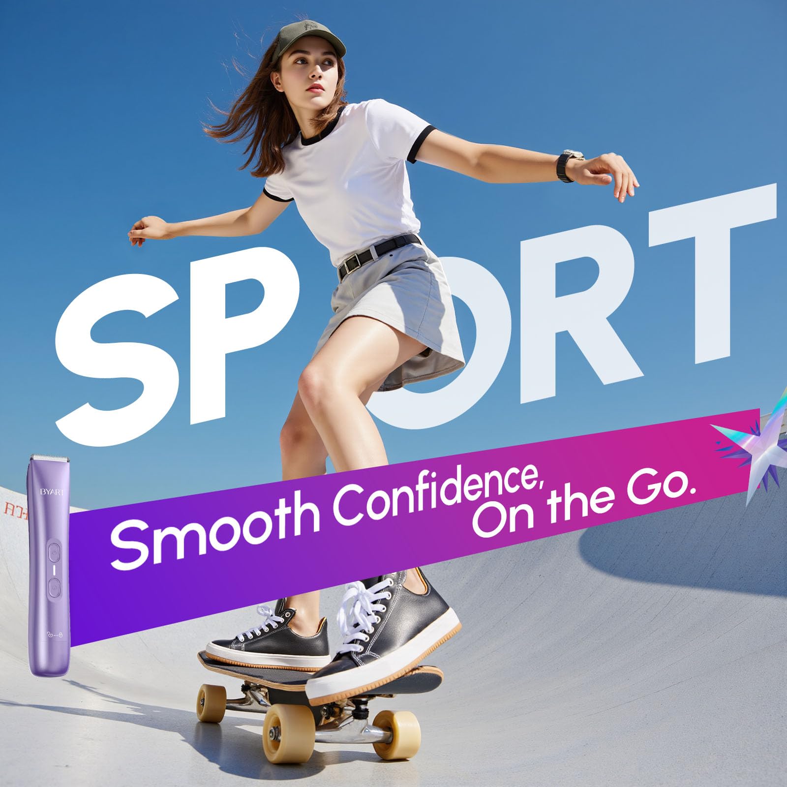 BYART precision body trimming for smooth legs and underarms