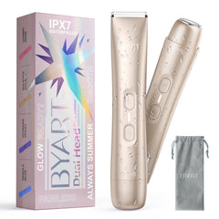 BYART pubic trimmer with dual-head precision for smooth bikini-area grooming and irritation-free results