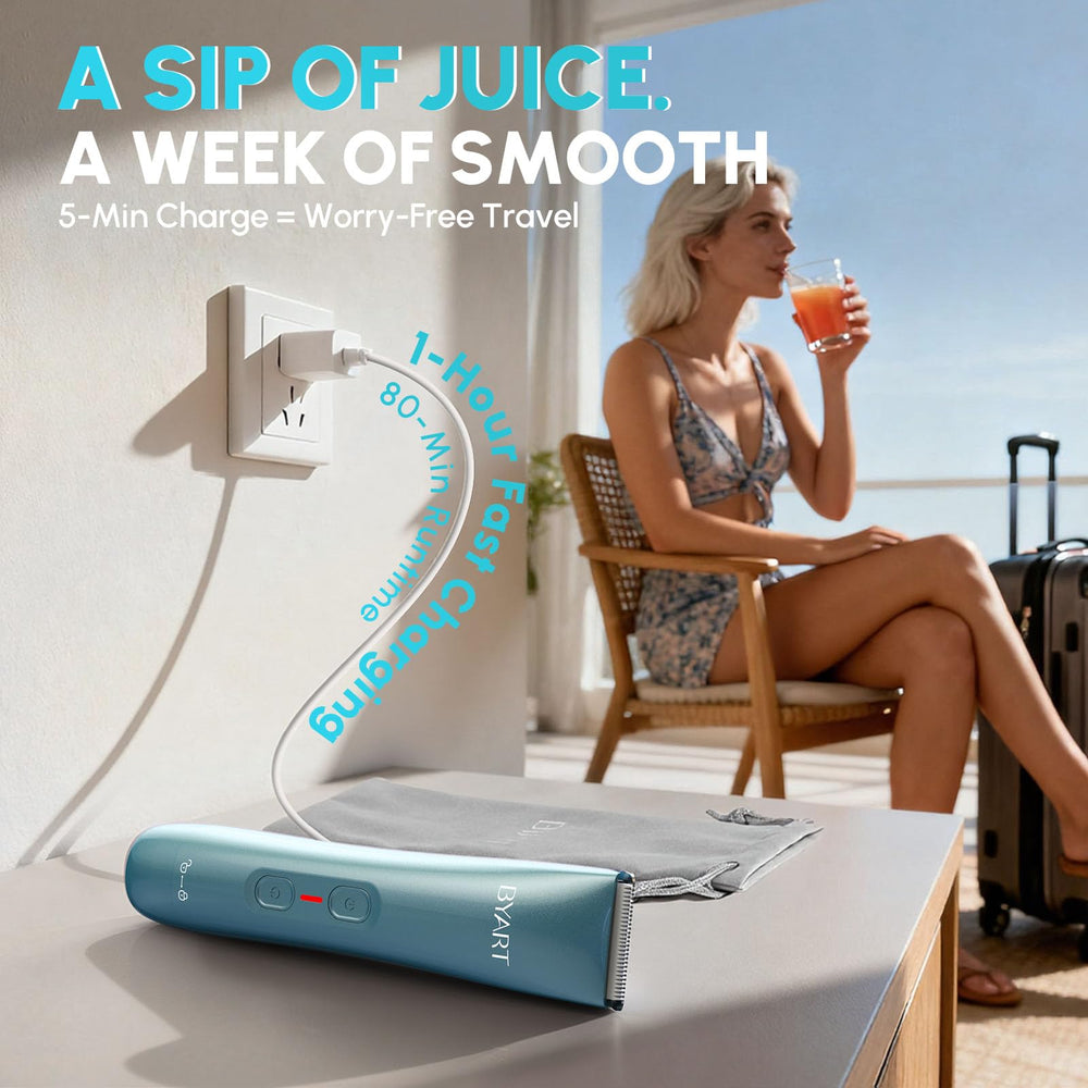 BYART skin-friendly ceramic blades for smooth, gentle trims