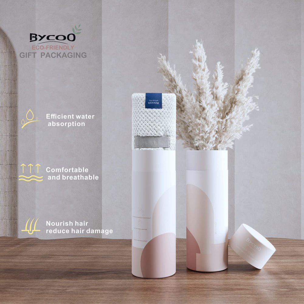 BYCOO Toalla para cabello rizado y fino, secado suave sin fricción.