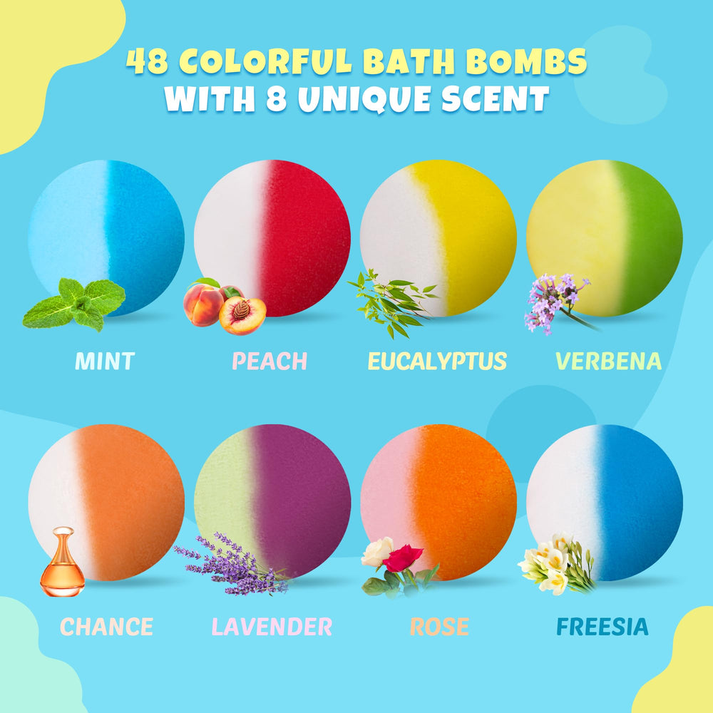 BYGGVIR bath bombs with glow-in-the-dark toys add magical nighttime play