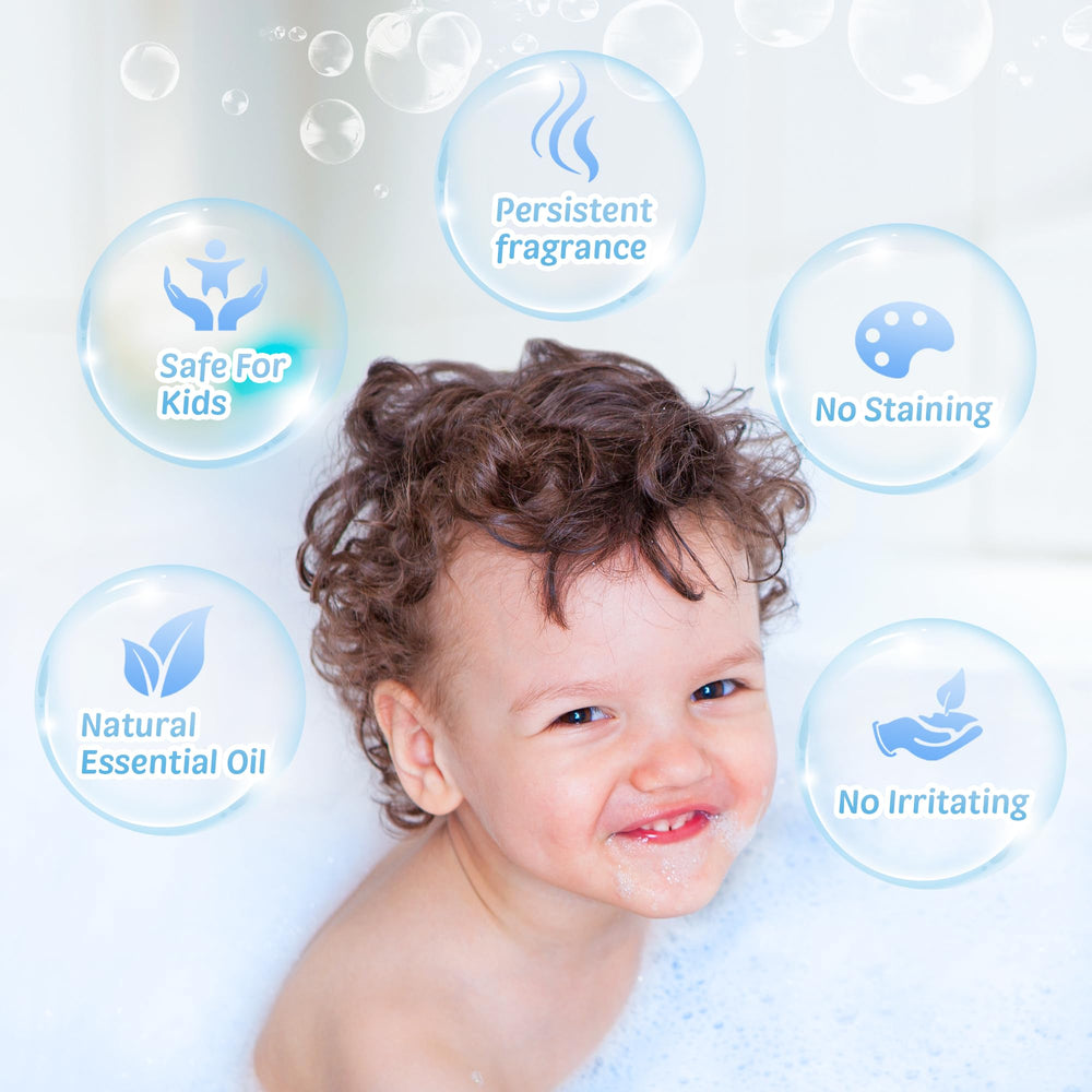 BYGGVIR bath time becomes interactive with color and fizz.