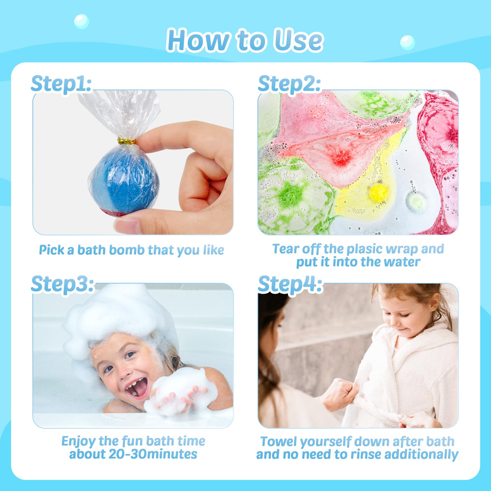 BYGGVIR bath bombs offer glow-in-the-dark surprises and scent variety.