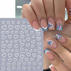 BYJKYEN gold and silver heart decals for luxe nail styling and shine.