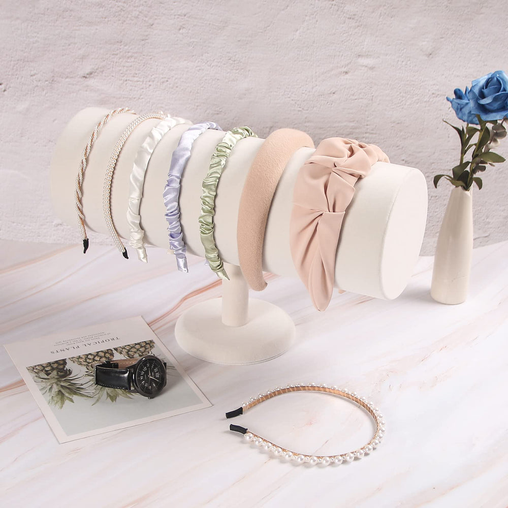 ByKen beige velvet necklace organizer keeps jewelry tidy and accessible.